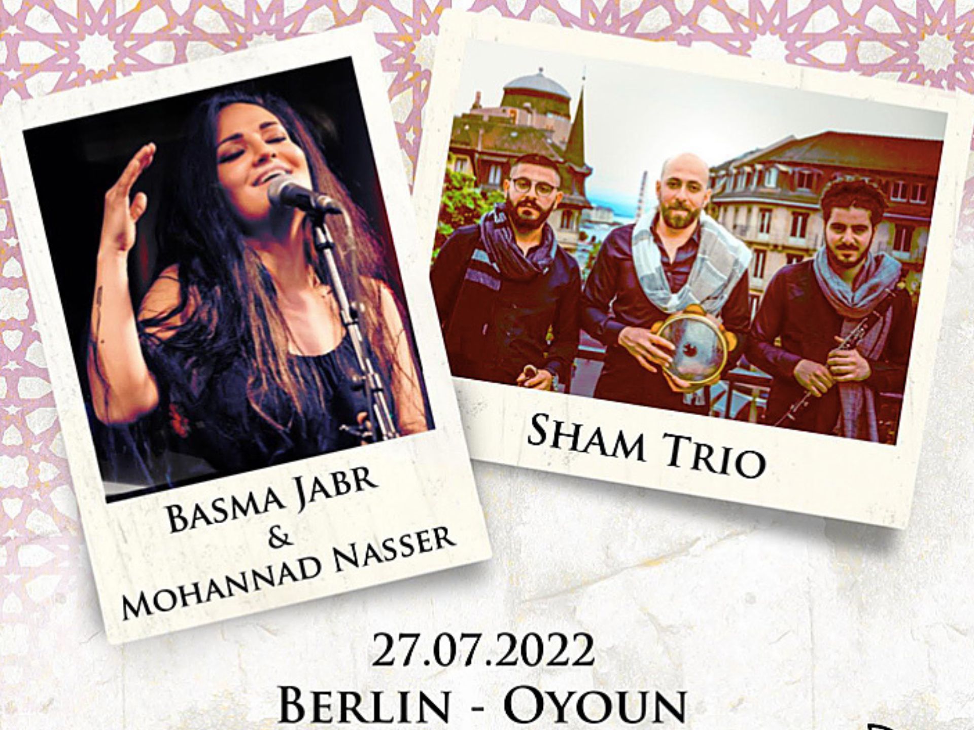 Cancelled: Sham Trio & Basma Jabr