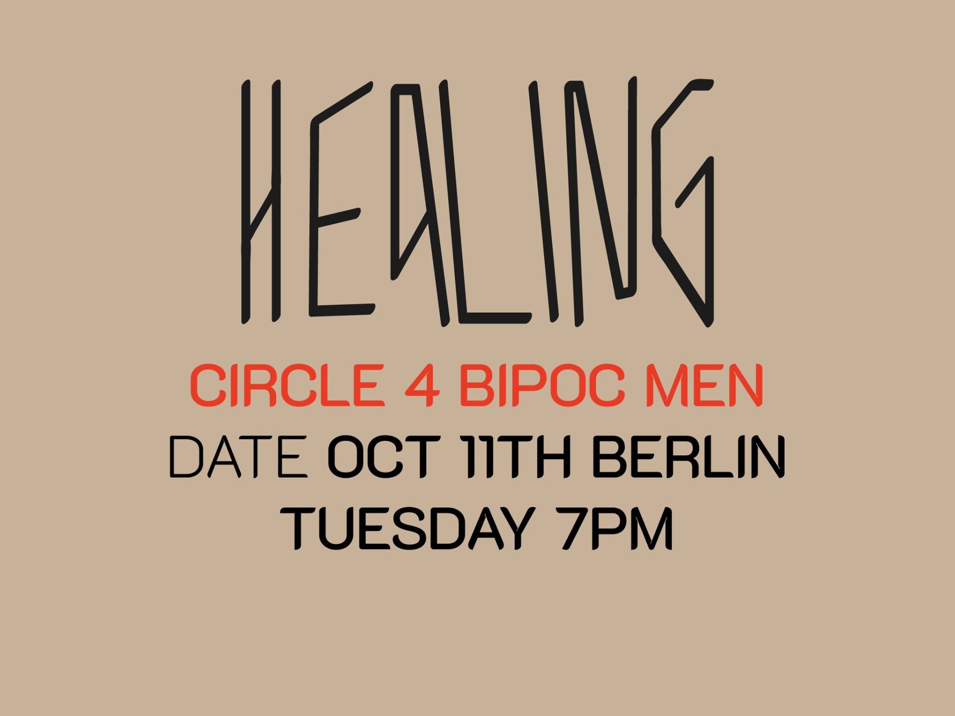 Healing Circle 4 BIPOC Men