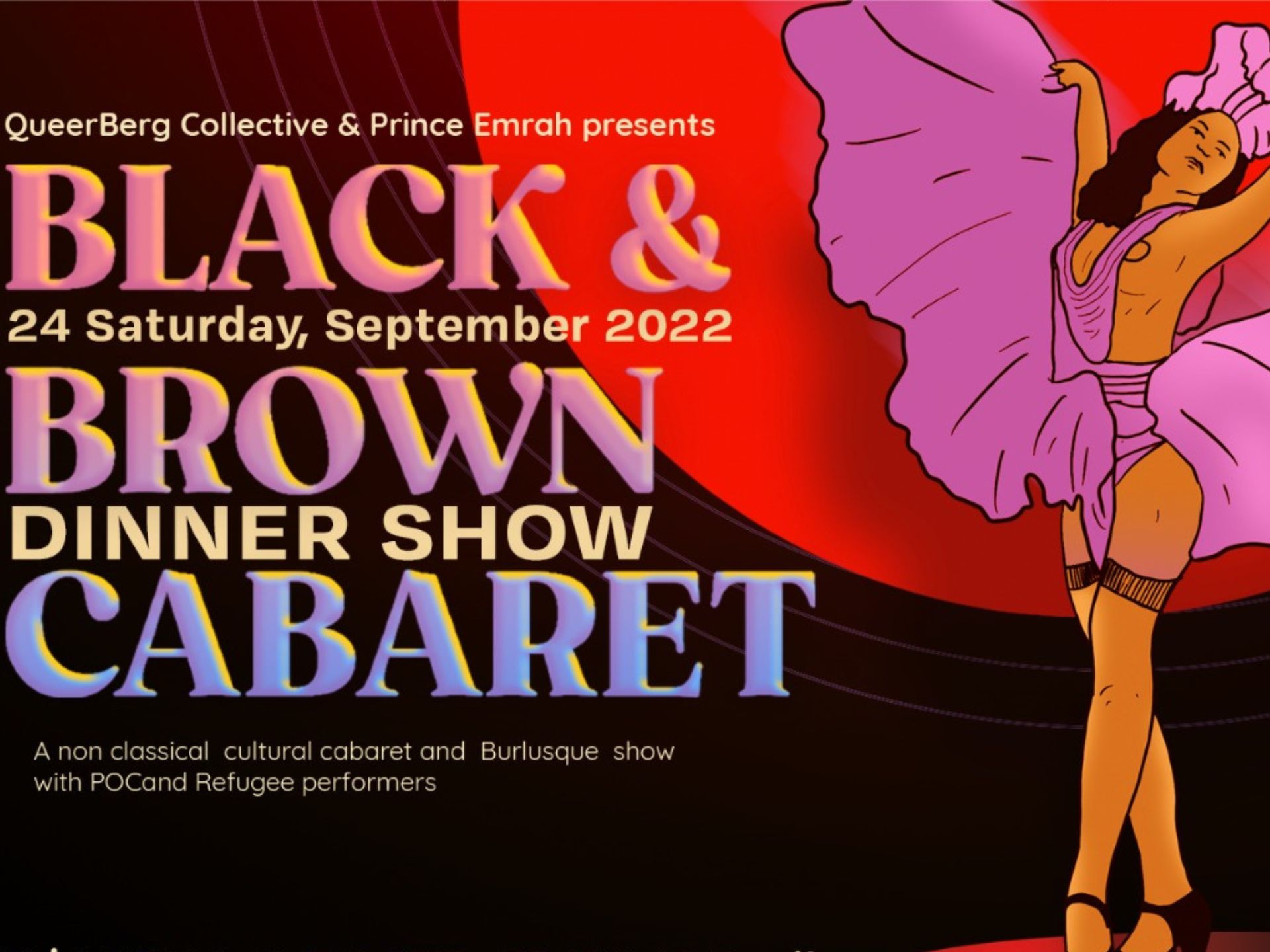 Dîner-spectacle cabaret noir et brun