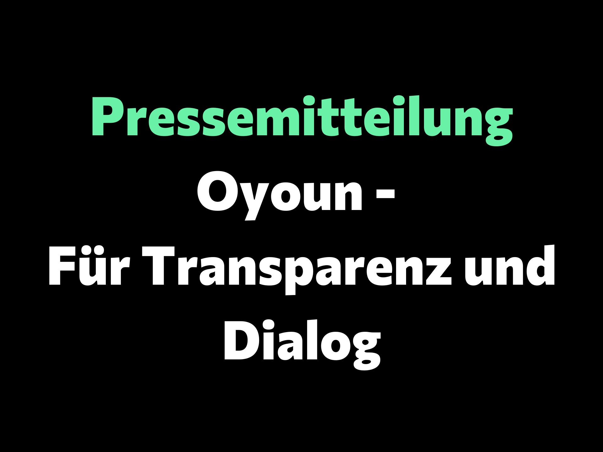 Oyoun – Pour la transparence et le dialogue