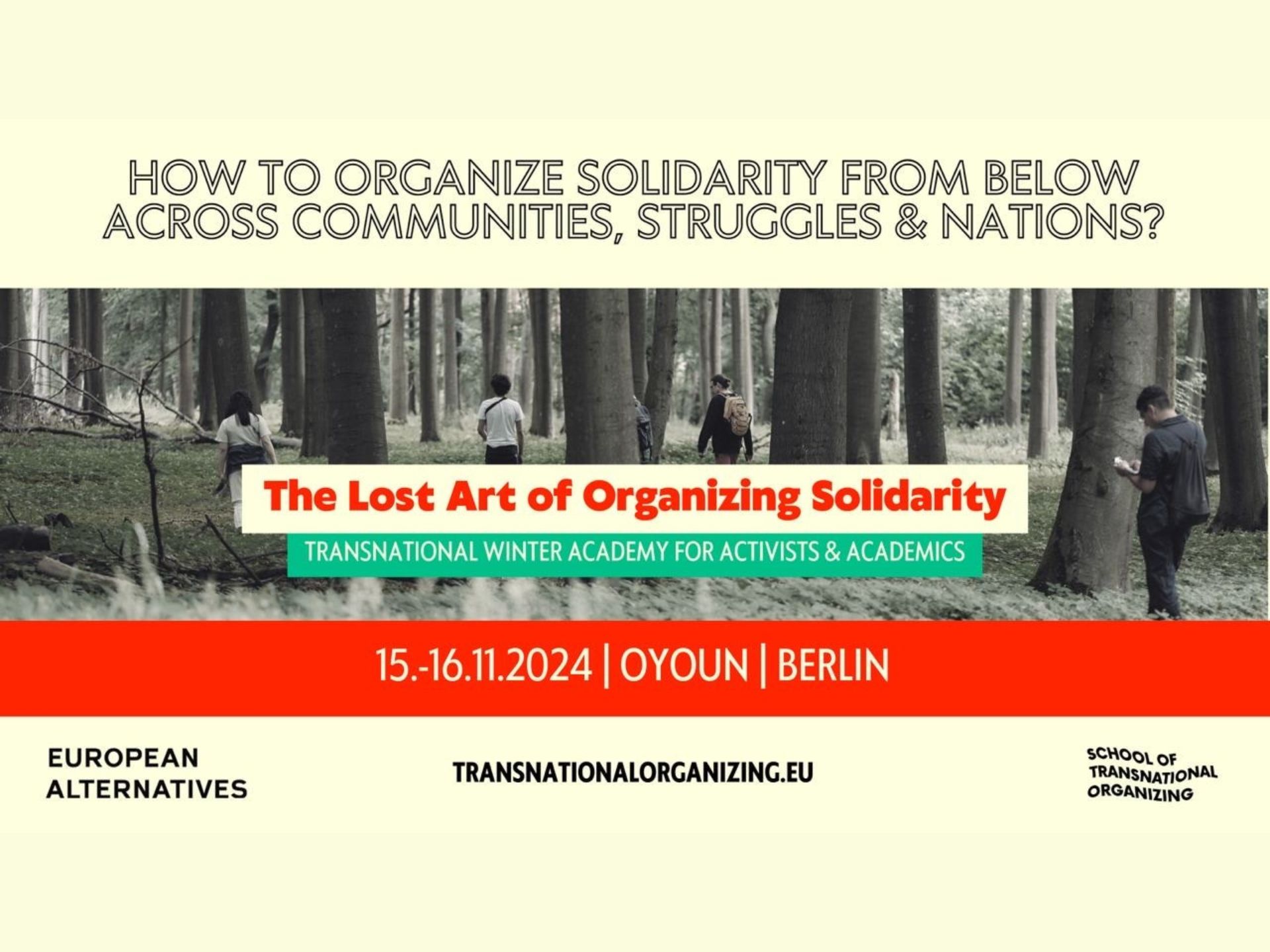 Winterakademie | Wie kann man Solidarität von unten über Gemeinschaften, Kämpfe und Nationen hinweg organisieren?